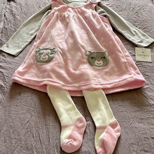 Carter’s 3 pc set girl dress (18 m)